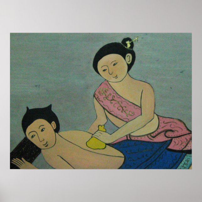 Poster Massage thaïlandais traditionnel (Devant)