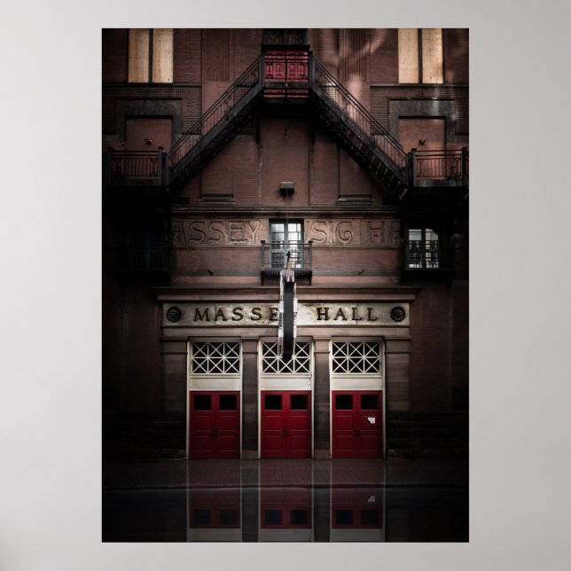 Poster Massey Hall No 1 - Version couleur Réflexion (Devant)