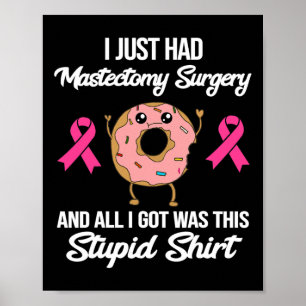 Poster Mastectomie Chirurgie Mème Amusants Cancer du sein