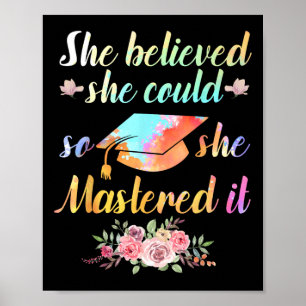 Poster Master Art Pour Hommes Femmes Diplôme Universitair