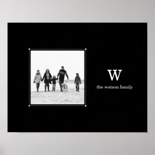Poster Mat photo personnalisé minimaliste noir