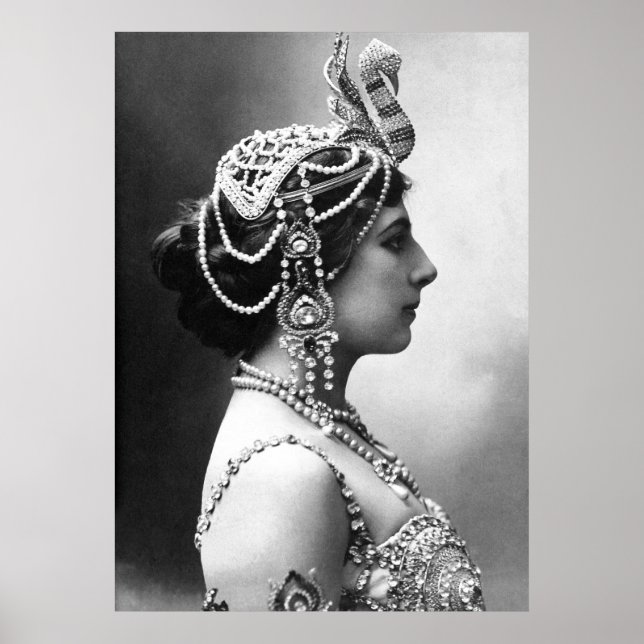 Poster Mata Hari : "Belle Femme, Espion Dangereux" (Devant)