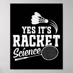Poster Match de badminton Volant Oui C'est un joueur de b