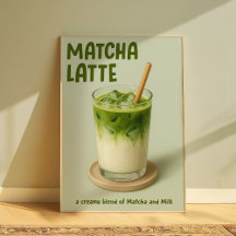 Matcha Latte Kitchen Wall Art, Matcha Lover
