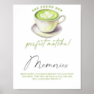 Poster Matcha tea Memories avec la mariée