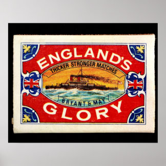 Poster matchbox en Angleterre