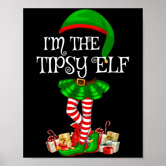 Poster Matching Family Group I'm The Tipsy Elf Christmas  (Devant)