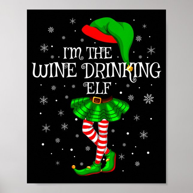 Poster Matching Family Group I'm The Wine Drinking Elf Ch (Devant)