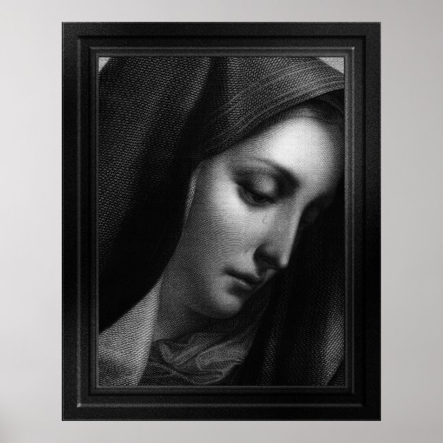 Poster Mater Dolorosa Engraving par Carlo Dolci (Devant)