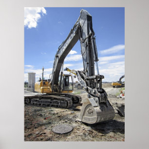 POSTER MATÉRIEL LOURD DE L'ARRIÈRE-PLAT