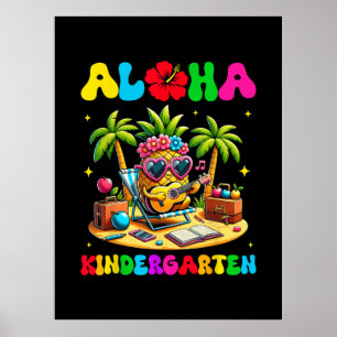 Poster Maternelle Aloha Ananas Hawaï Rentree Scolaire