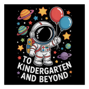 Poster Maternelle et au-delà Astronaute Espace