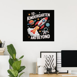 Poster Maternelle et au-delà Astronaute Rentrée scolaire