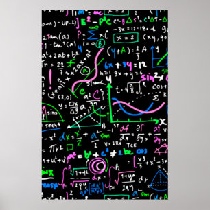 Poster Math cycle linéaire mathématique éducation cercle