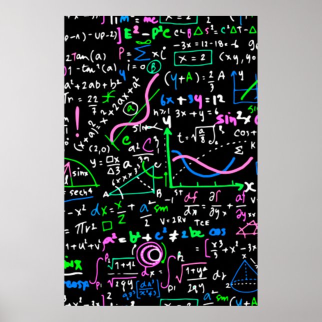 Poster Math cycle linéaire mathématique éducation cercle (Devant)