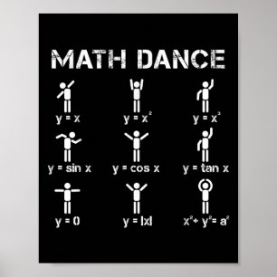 Poster Math Dance Algebraic Fonctions Funny Teacher Chemi