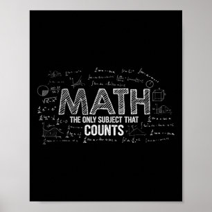 Poster Math drôle est le seul sujet qui compte professeur