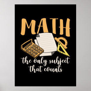 Poster Math Enseignant Math Le Seul Sujet