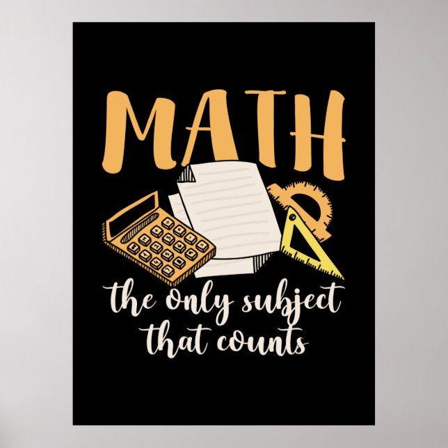 Poster Math Enseignant Math Le Seul Sujet (Devant)