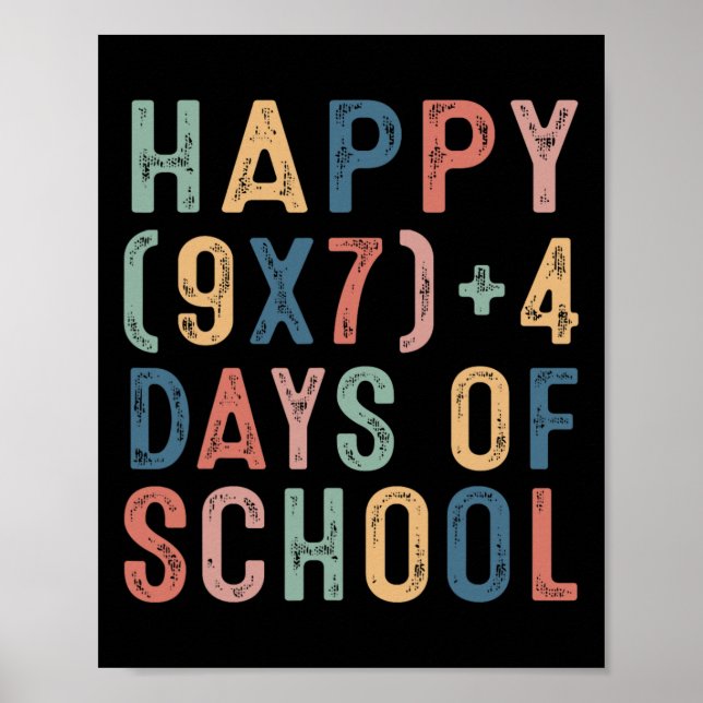 Poster Math Formula 67 Days Of School Funny Math Teacher  (Devant)