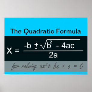 Poster math formule quadratique