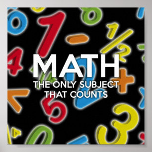 Poster Math. Le seul sujet qui compte