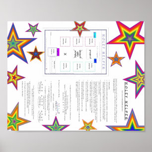 POSTER MATH.MULT.133 HOLEY HELPER POSTER.STARS