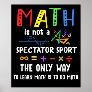 Poster Math N'Est Pas Un Spectateur Sport Enseignant Math