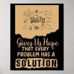 Poster Math nous donne de l'espoir Problème Solution Insp