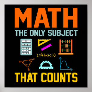Poster Math Sujet Counts Mathématique Math Enseignant