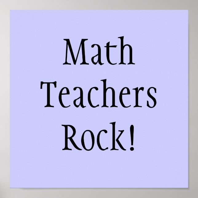 Poster Math Teachers Rock ! (Devant)