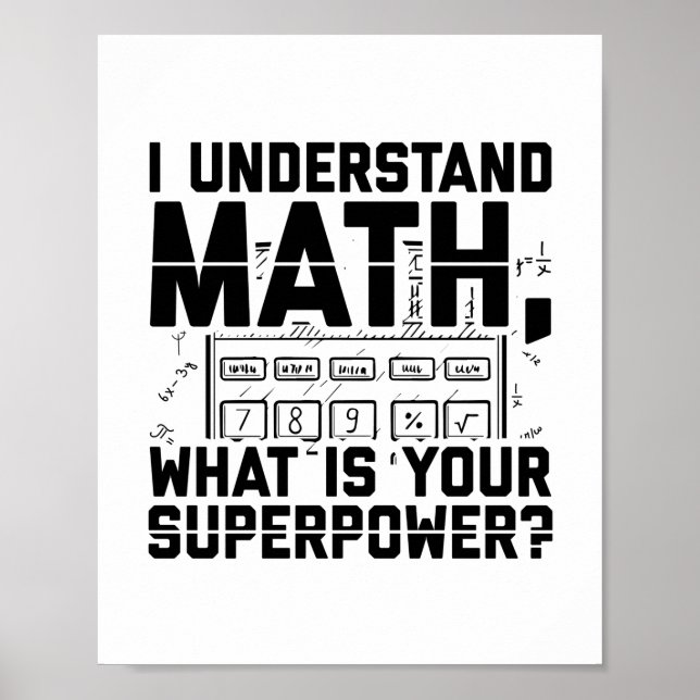 Poster Mathématicien | Math Enseignant Étudiants Idée cad (Devant)