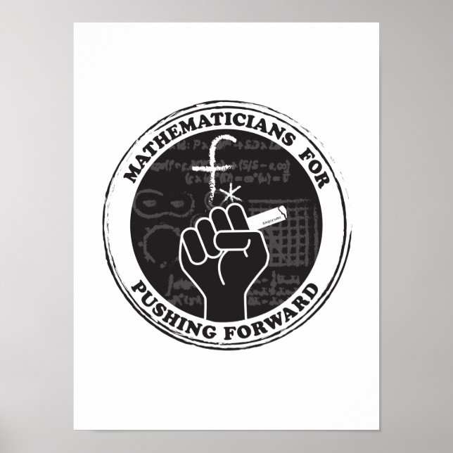 Poster Mathématiciens pour pousser vers l'avant (Devant)