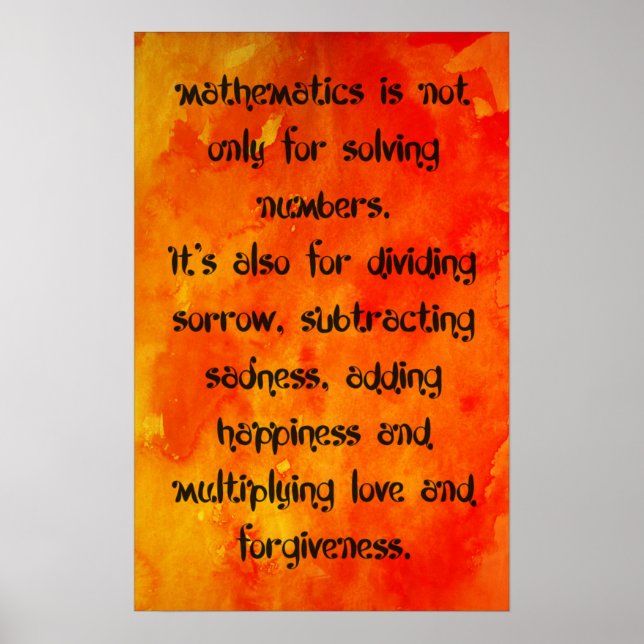 Poster Mathématiques (Devant)