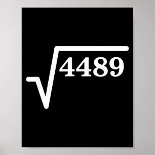 Poster Mathématiques 4489, Blague de maths carré parfait