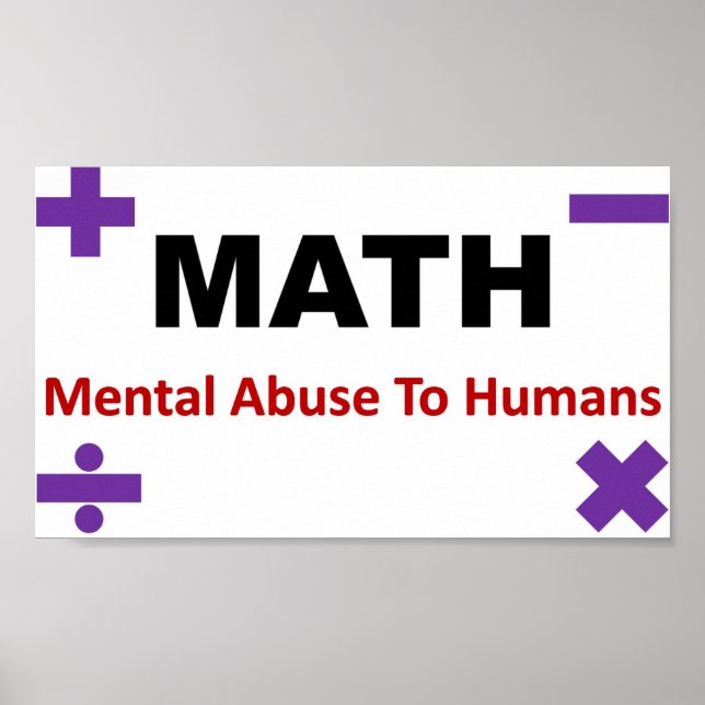 Poster Mathématiques complètes (Devant)