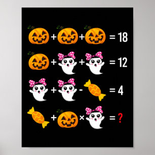 Poster Mathématiques fantômes Mathématiques Halloween Cut
