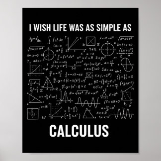 Poster Mathématiques - J'aimerais que la vie soit aussi s