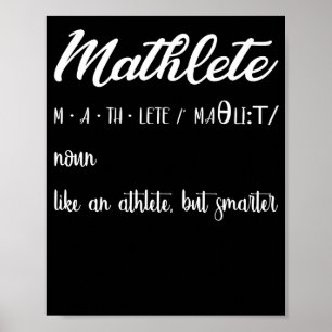 Poster Mathlete Définition Math Geek Nerd