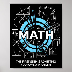 Poster Maths La Première étape Est D'admettre Que Vous Av
