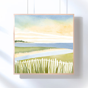 Poster Matin à Chatham   Peinture à l'aquarelle de Cape C