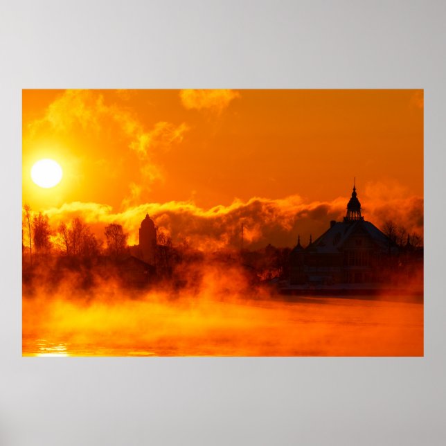 Poster Matin de flammes à l'affiche d'Helsinki (Devant)