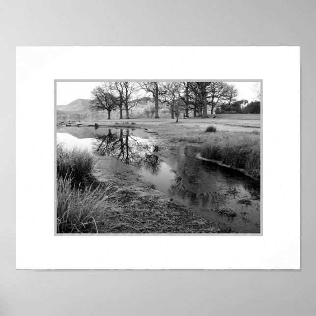 Poster Matin d'hiver : Strandshag Bay, Derwentwater (Devant)