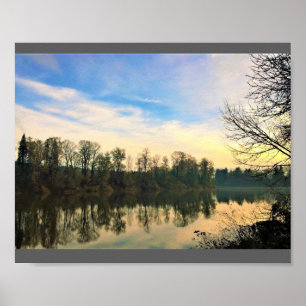 Poster Matin sur la rivière Willamette, Oregon