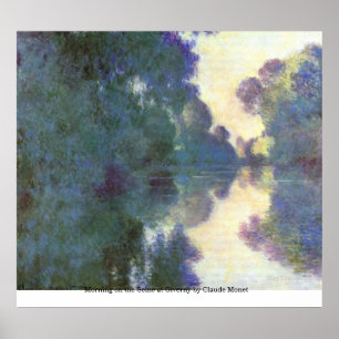 Poster Matin sur la Seine à Giverny par Claude Monet