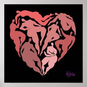 Poster Matisse a inspiré des chiffres dans la forme de