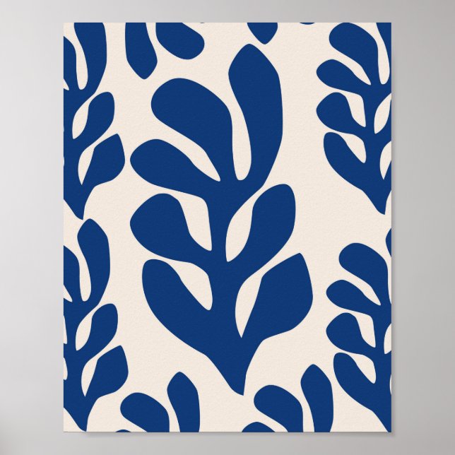 Poster Matisse feuille Blue (Devant)