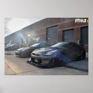 Poster Matte Black Rocket Bunny Nissan GTR