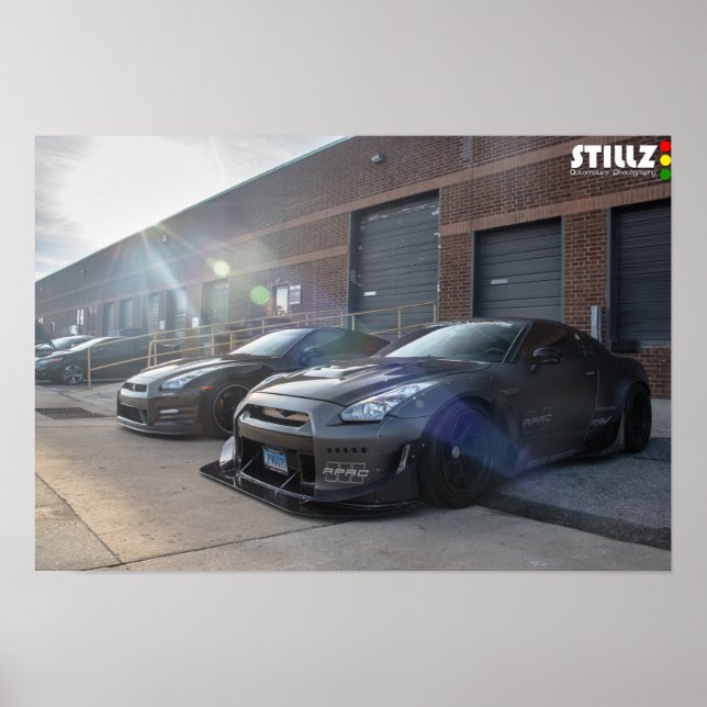 Poster Matte Black Rocket Bunny Nissan GTR (Devant)