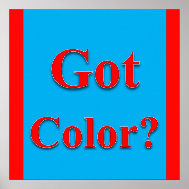 Poster Matte d'affiche couleur (Devant)